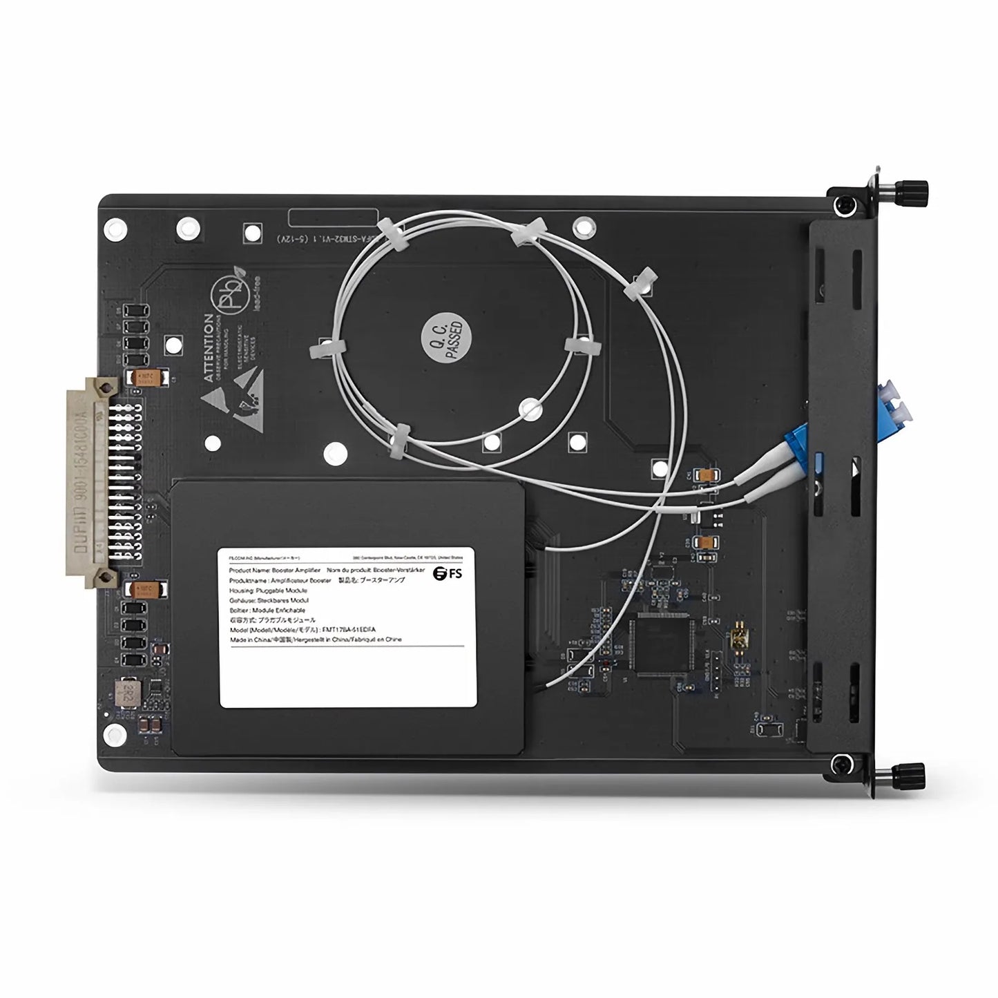 FMT17BA-51EDFA, 17dB Gain Extended C-band DWDM EDFA Booster Amplifier for FMT Managed Chassis, 20dBm Output