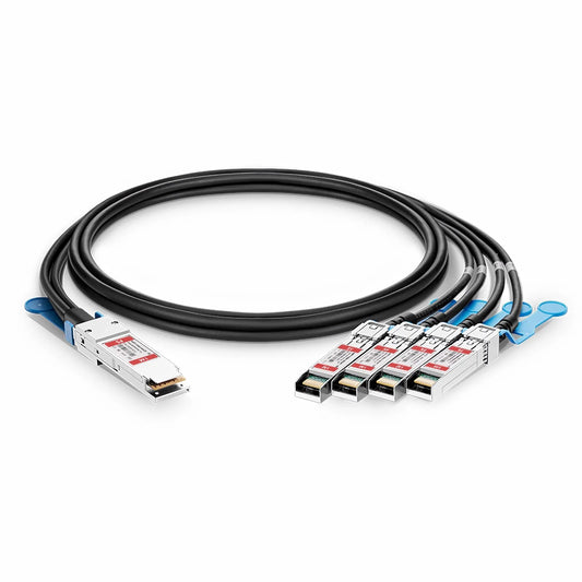 1m (3ft) Dell Compatible 100G QSFP28 4 x 25G NRZ to 4 x 25G SFP28 NRZ Active Direct Attach Copper Breakout Cable