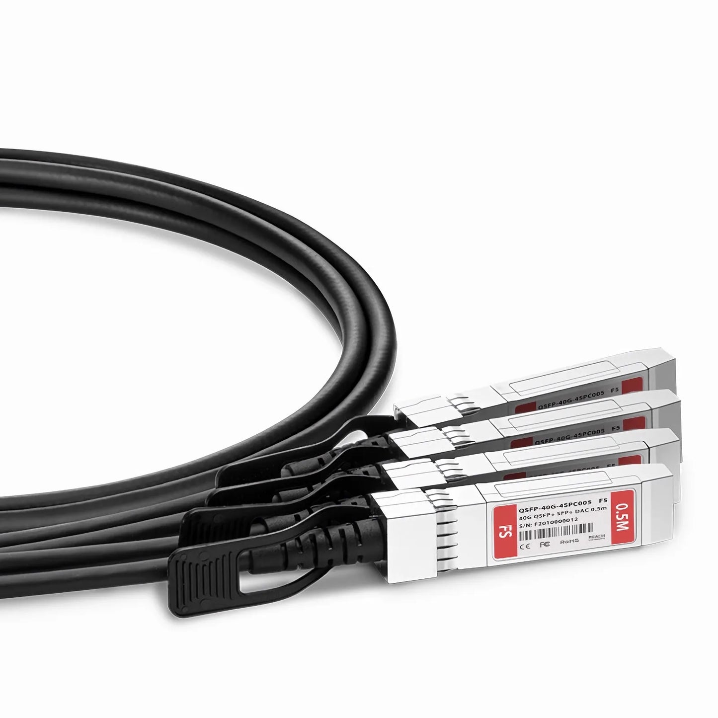 0.5m (2ft) Cisco QSFP-4SFP10G-CU50CM Compatible 40G QSFP+ to 4 x 10G SFP+ Passive Direct Attach Copper Breakout Cable