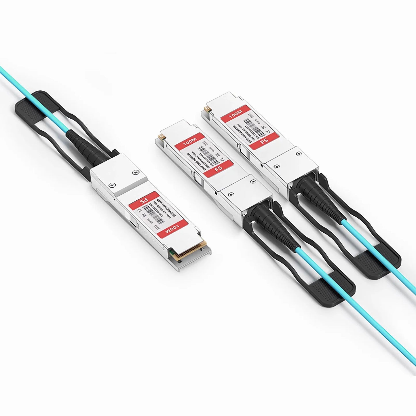 100m (328ft) Cisco Compatible 100G QSFP28 4 x 25G NRZ to 2 x 50G QSFP28 2 x 25G NRZ Active Optical Breakout Cable