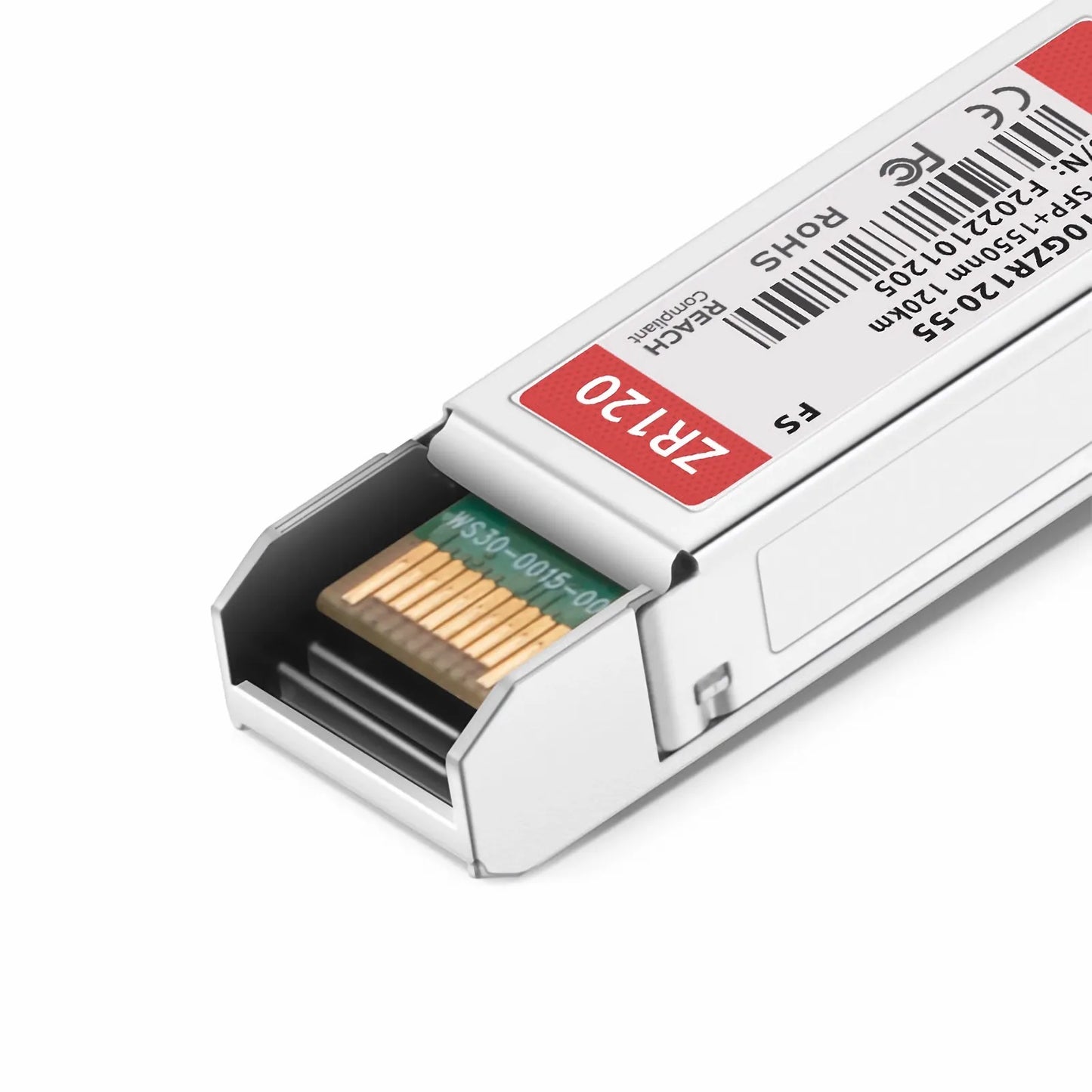 10GBASE-ZR SFP+ 1550nm 120km DOM Duplex LC/UPC SMF Optical Transceiver Module for FS Switches