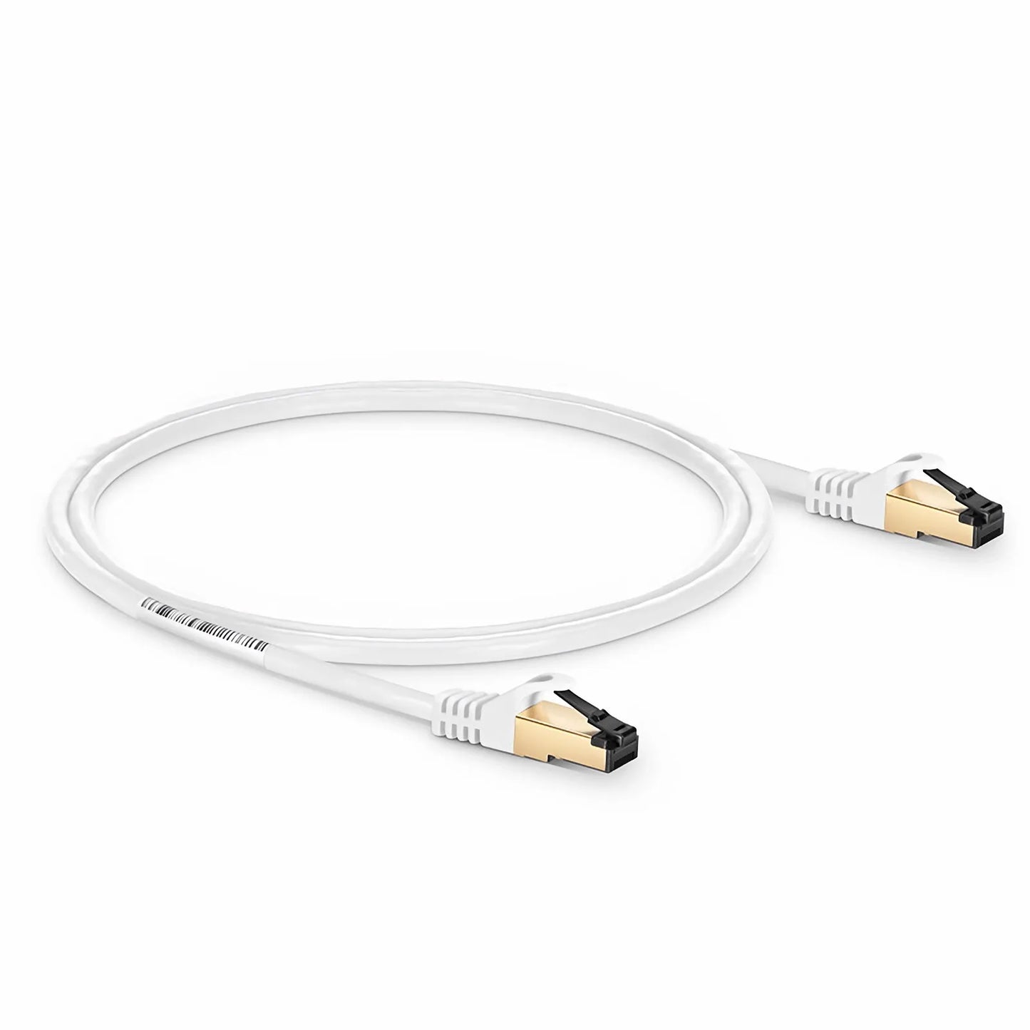 5ft (1.5m) Cat8 28AWG Snagless Shielded (S/FTP) PVC CM Ethernet Network Patch Cable, Off-White