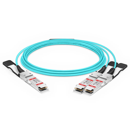 70m (230ft) Cisco Compatible 100G QSFP28 4 x 25G NRZ to 2 x 50G QSFP28 2 x 25G NRZ Active Optical Breakout Cable