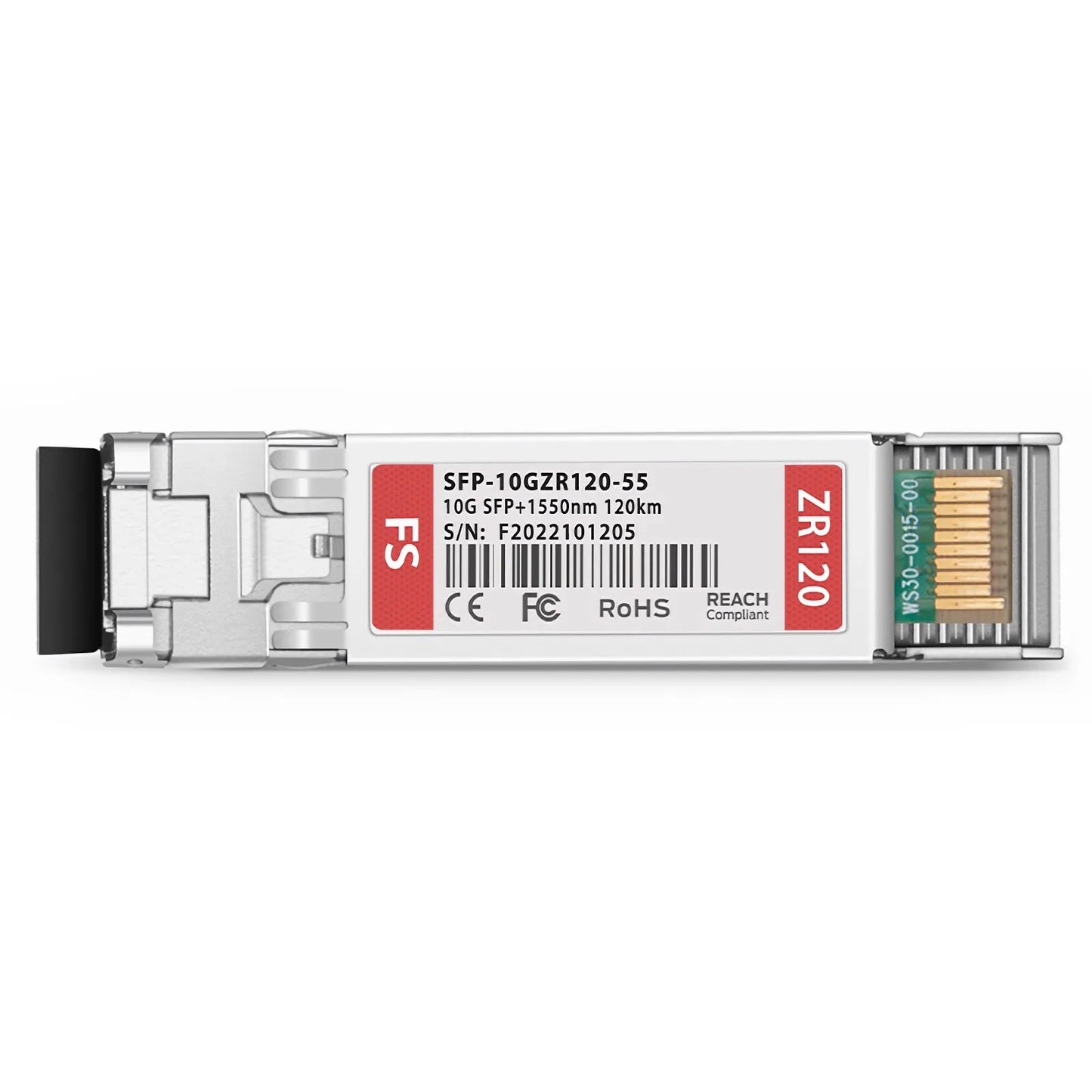 Cisco Compatible 10GBASE-ZR SFP+ 1550nm 120km DOM Duplex LC/UPC SMF Optical Transceiver Module