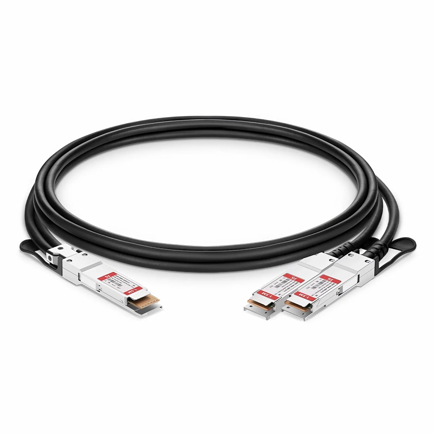1.5m (5ft) Generic Compatible 400G QSFP-DD 8 x 50G PAM4 to 2 x 200G QSFP56 4 x 50G PAM4 Passive Direct Attach Copper Breakout Cable