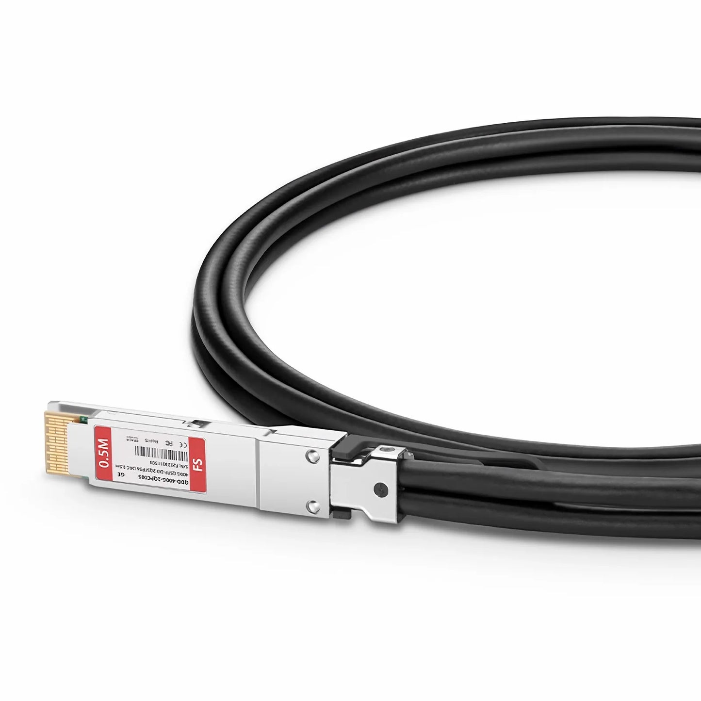 0.5m (2ft) Generic Compatible 400G QSFP-DD 8 x 50G PAM4 to 2 x 200G QSFP56 4 x 50G PAM4 Passive Direct Attach Copper Breakout Cable