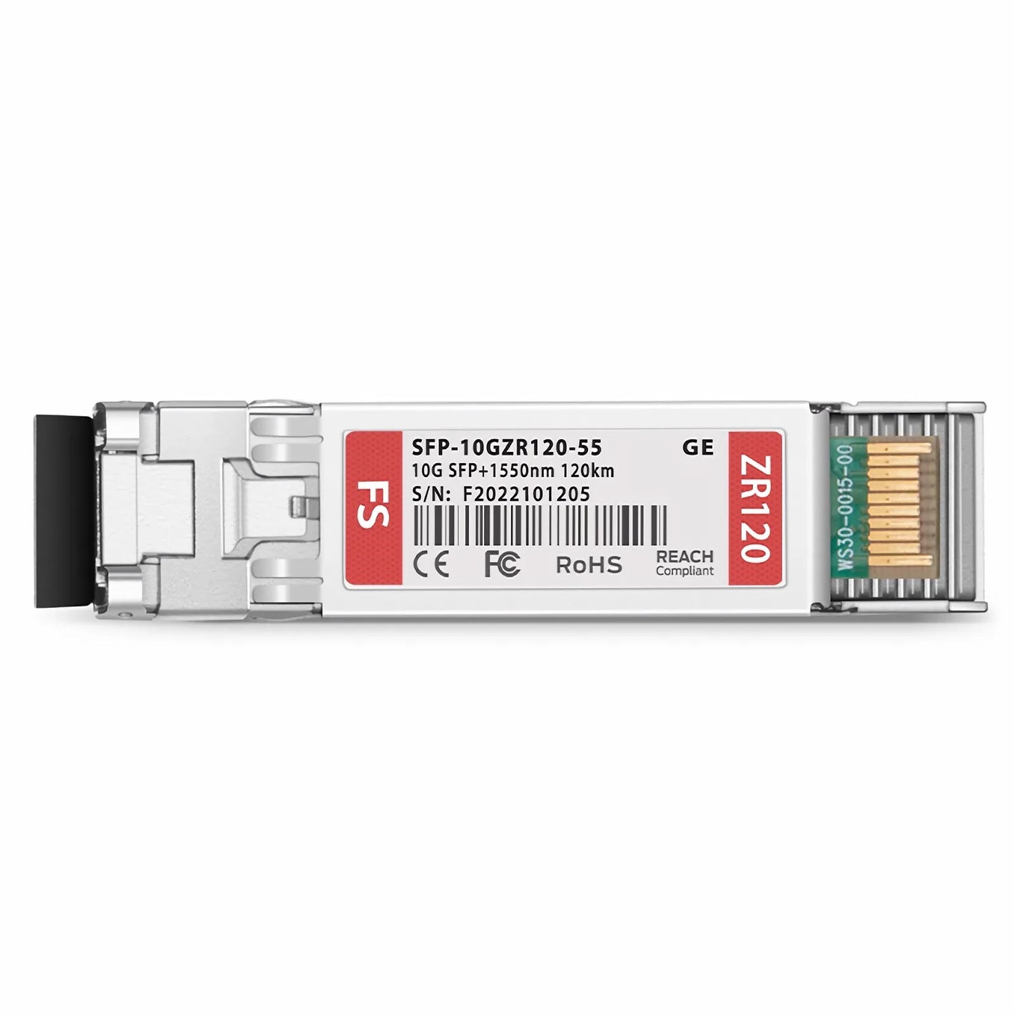 Generic Compatible 10GBASE-ZR SFP+ 1550nm 120km DOM Duplex LC/UPC SMF Optical Transceiver Module