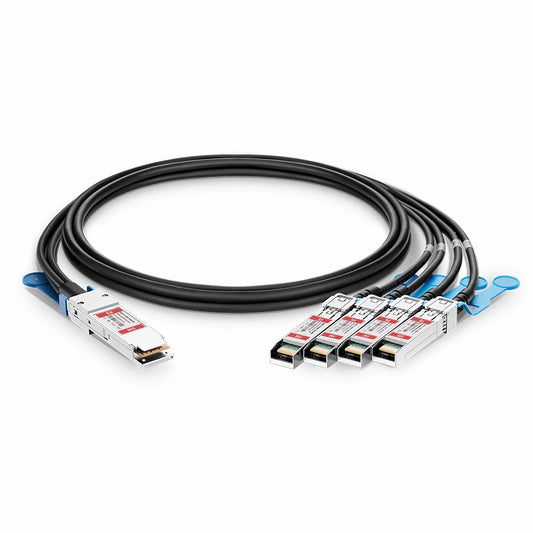 3m (10ft) Cisco Compatible 100G QSFP28 4 x 25G NRZ to 4 x 25G SFP28 NRZ Active Direct Attach Copper Breakout Cable