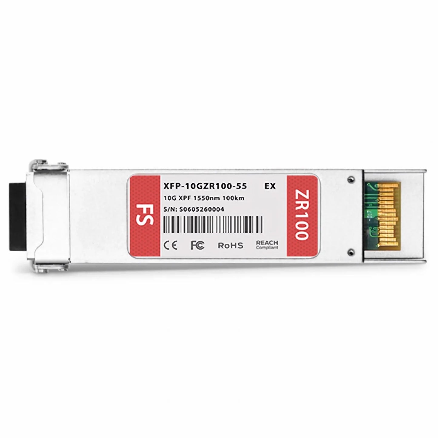 Extreme Networks 10GBASE-ZR100-XFP Compatible 10GBASE-ZR XFP 1550nm 100km DOM Duplex LC SMF Optical Transceiver Module
