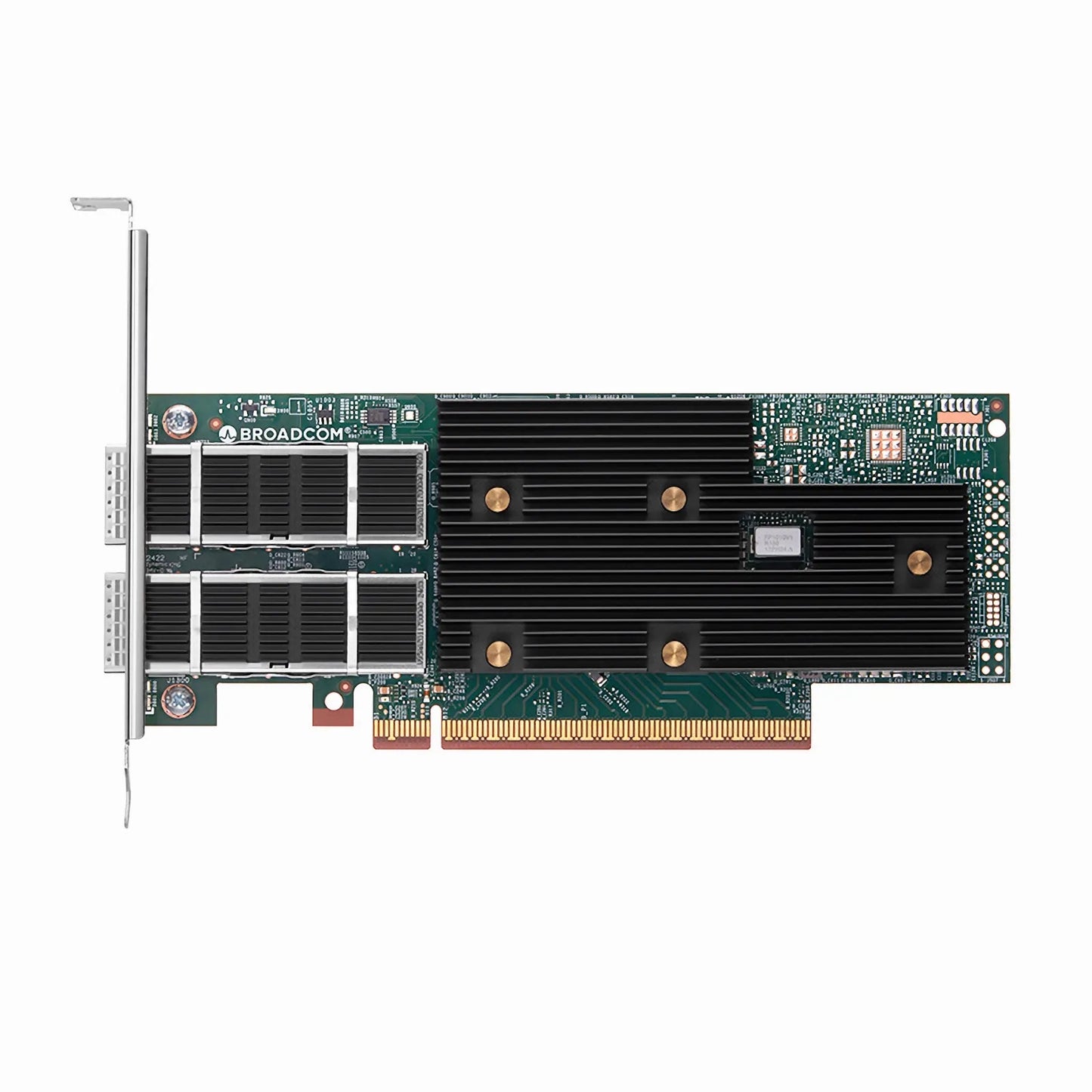 Broadcom® BCM957608-P2200GQF00 Ethernet Network Interface Card, 200G Dual-Port QSFP112, PCIe 5.0 x 16, Standard & Low Profile