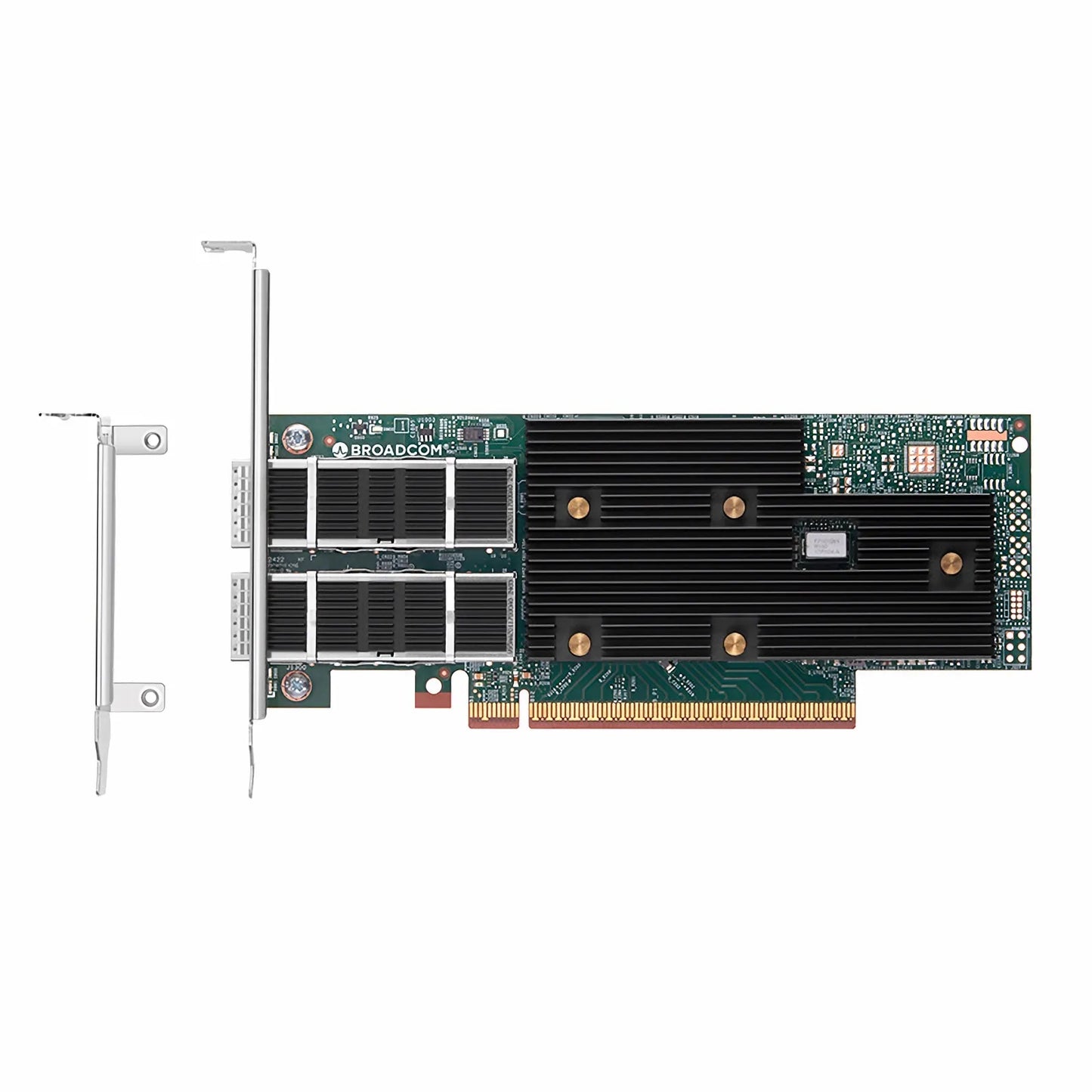 Broadcom® BCM957608-P2200GQF00 Ethernet Network Interface Card, 200G Dual-Port QSFP112, PCIe 5.0 x 16, Standard & Low Profile