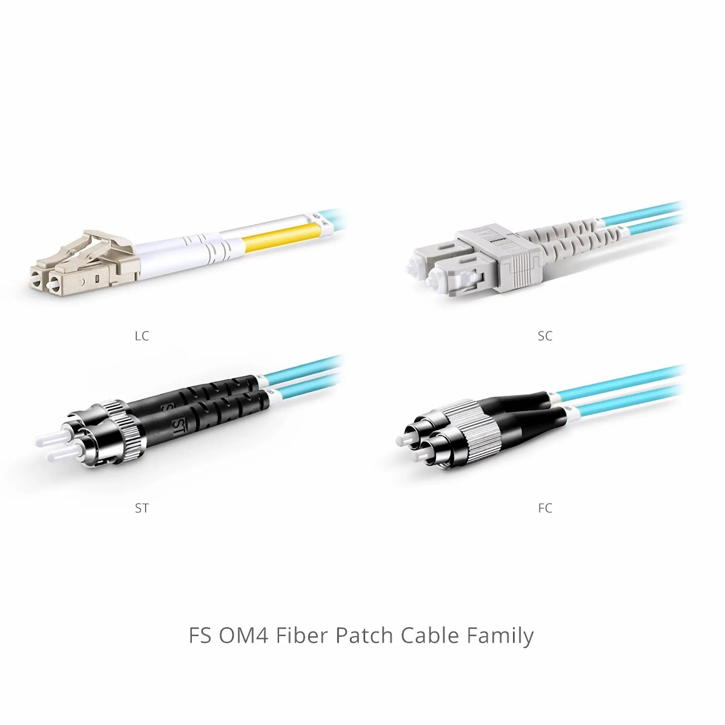 2m (7ft) Fiber Patch Cable, 2 Fibers, Ultra Low Loss, LC UPC Duplex to LC UPC Duplex, Multimode (OM4), Riser (OFNR), 2.0mm, Typical 0.08dB IL, Tight-Buffered, Aqua