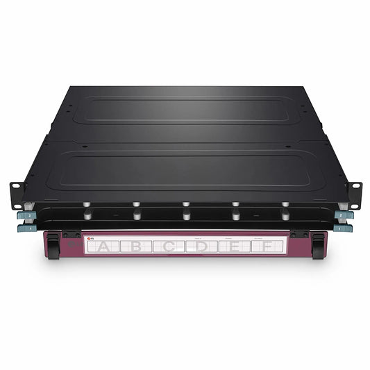 FHX™ Standard Density 1U Rack Mount Enclosure Unloaded, 2-layer Sliding Drawer, Holds up to 12 x FHX™ Base-8 Cassettes, 96 Fibers (LC)