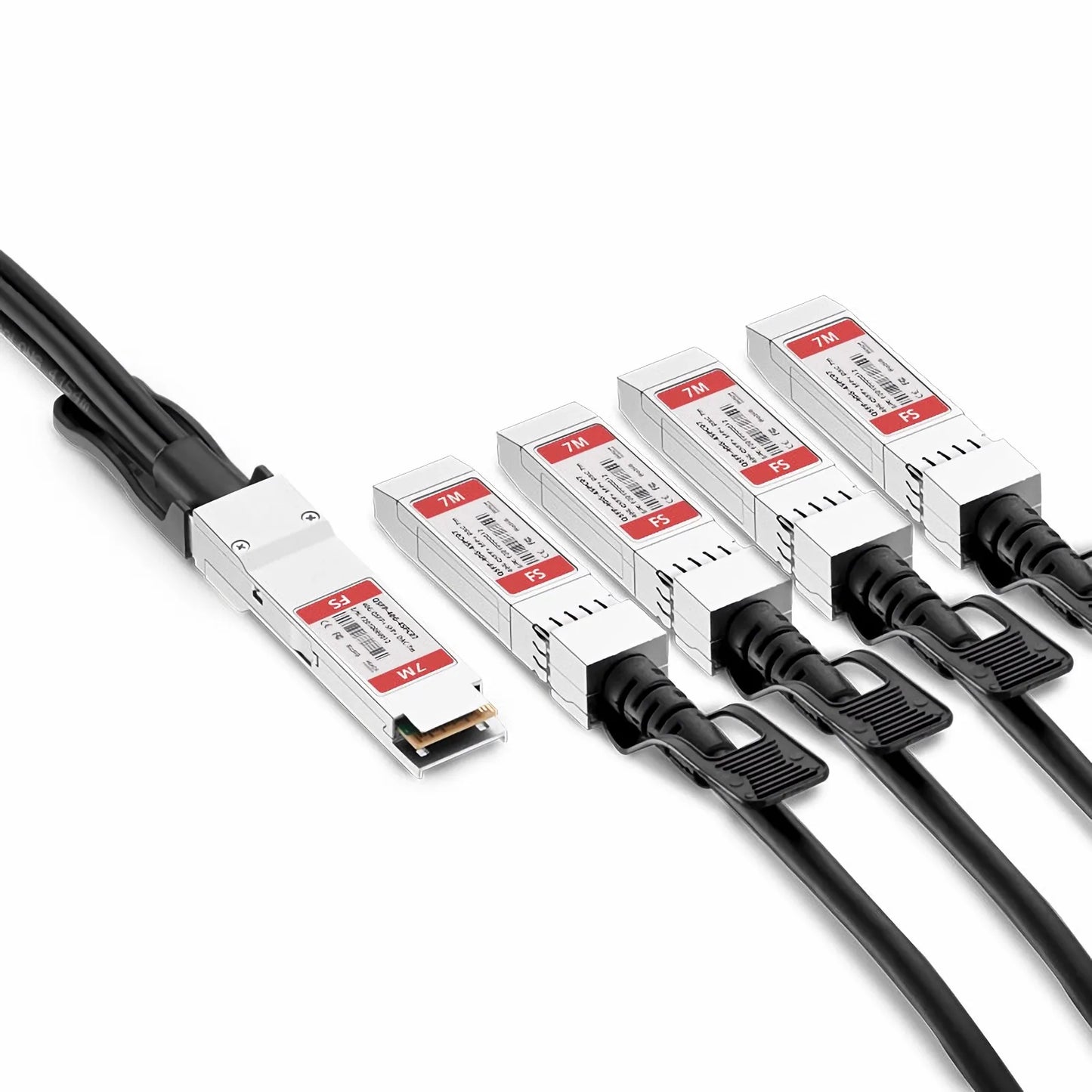 7m (23ft) Cisco QSFP-4SFP10G-CU7M Compatible 40G QSFP+ to 4 x 10G SFP+ Passive Direct Attach Copper Breakout Cable