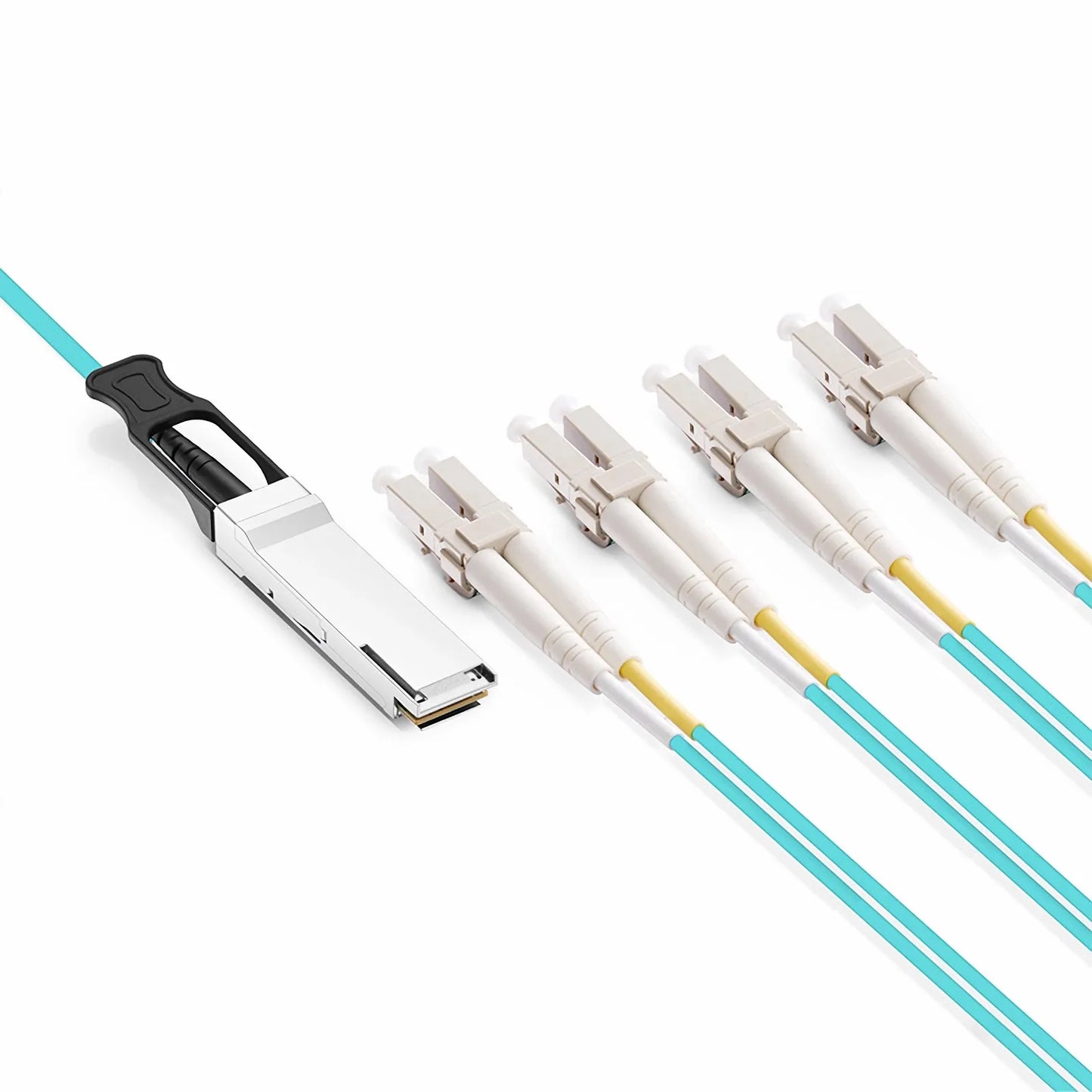 10m (33ft) Cisco Compatible 100G QSFP28 4 x 25G NRZ to 4 Duplex LC 25G NRZ Active Optical Breakout Cable