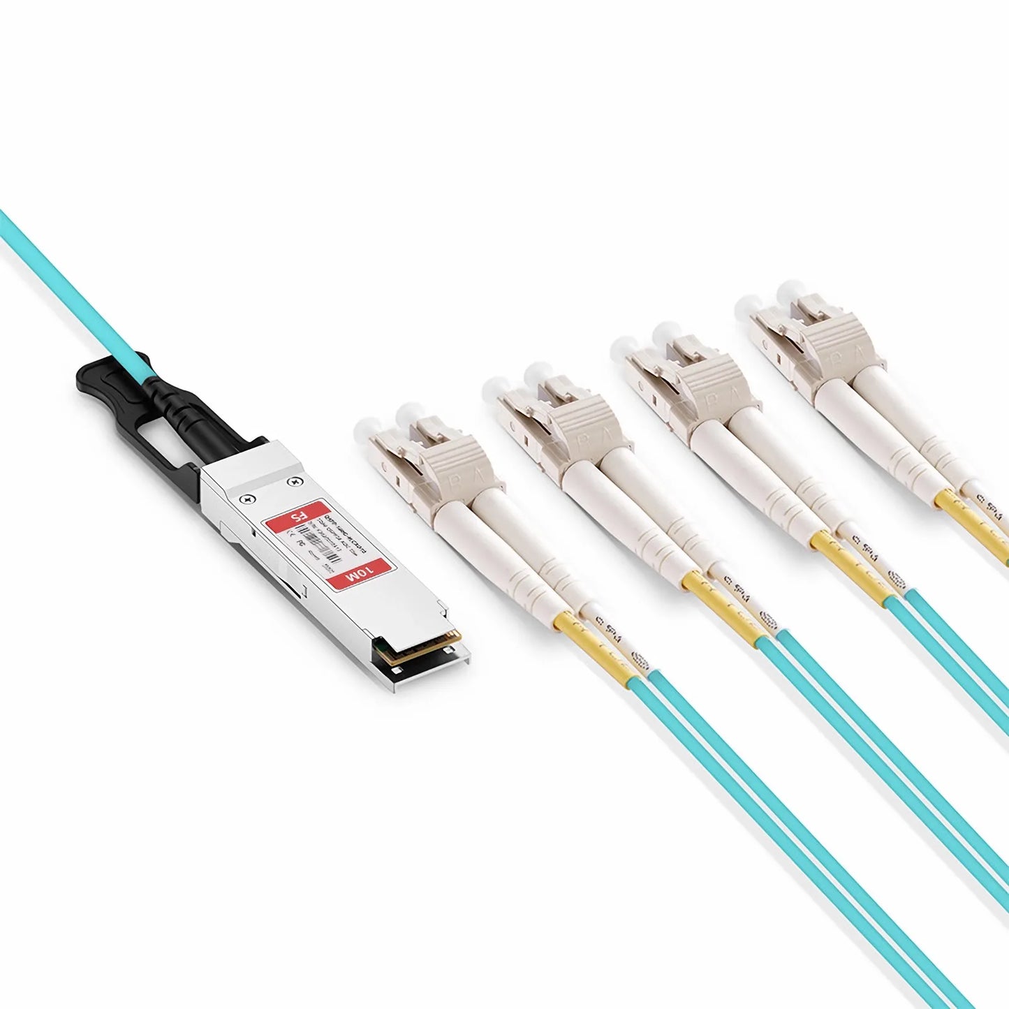 10m (33ft) Cisco Compatible 100G QSFP28 4 x 25G NRZ to 4 Duplex LC 25G NRZ Active Optical Breakout Cable