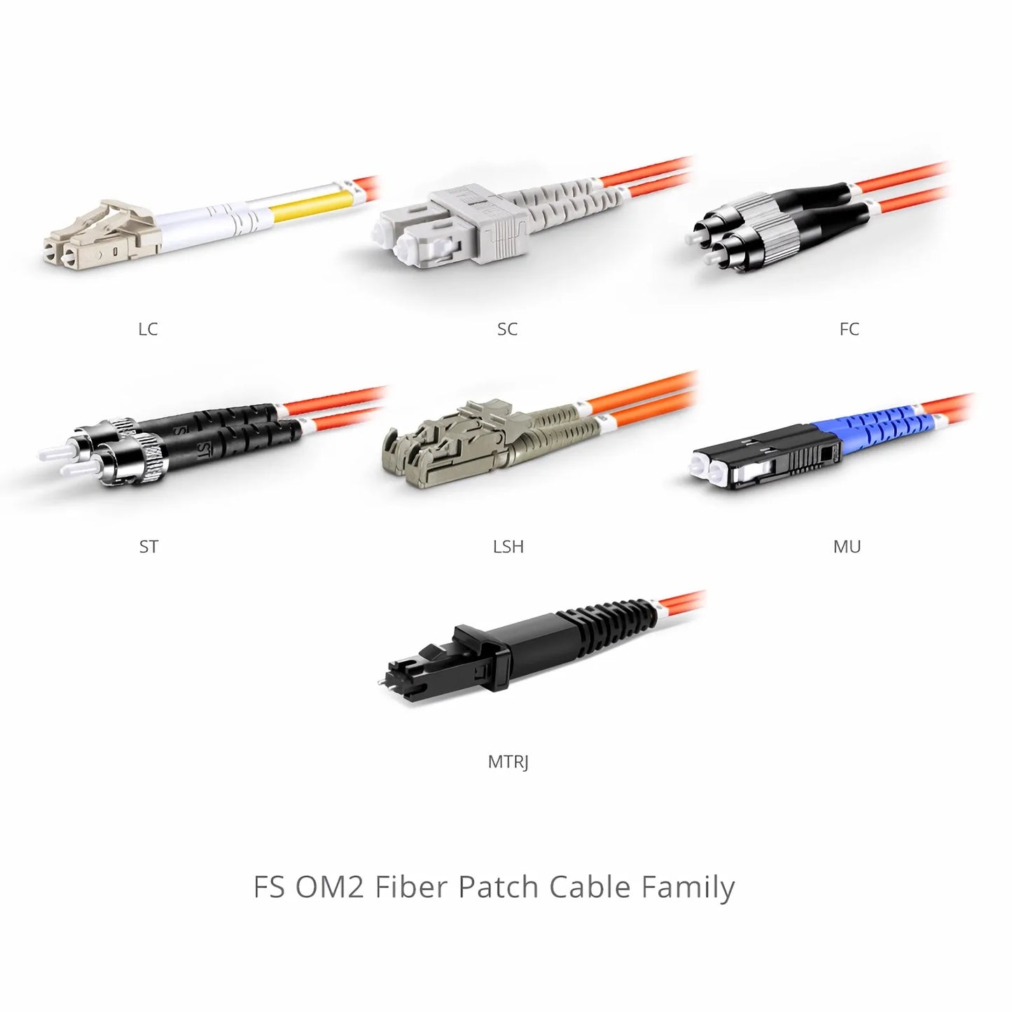 3m (10ft) Fiber Patch Cable, 2 Fibers, LC UPC Duplex to LC UPC Duplex, Multimode (OM2), Riser (OFNR), 2.0mm, Tight-Buffered, Orange