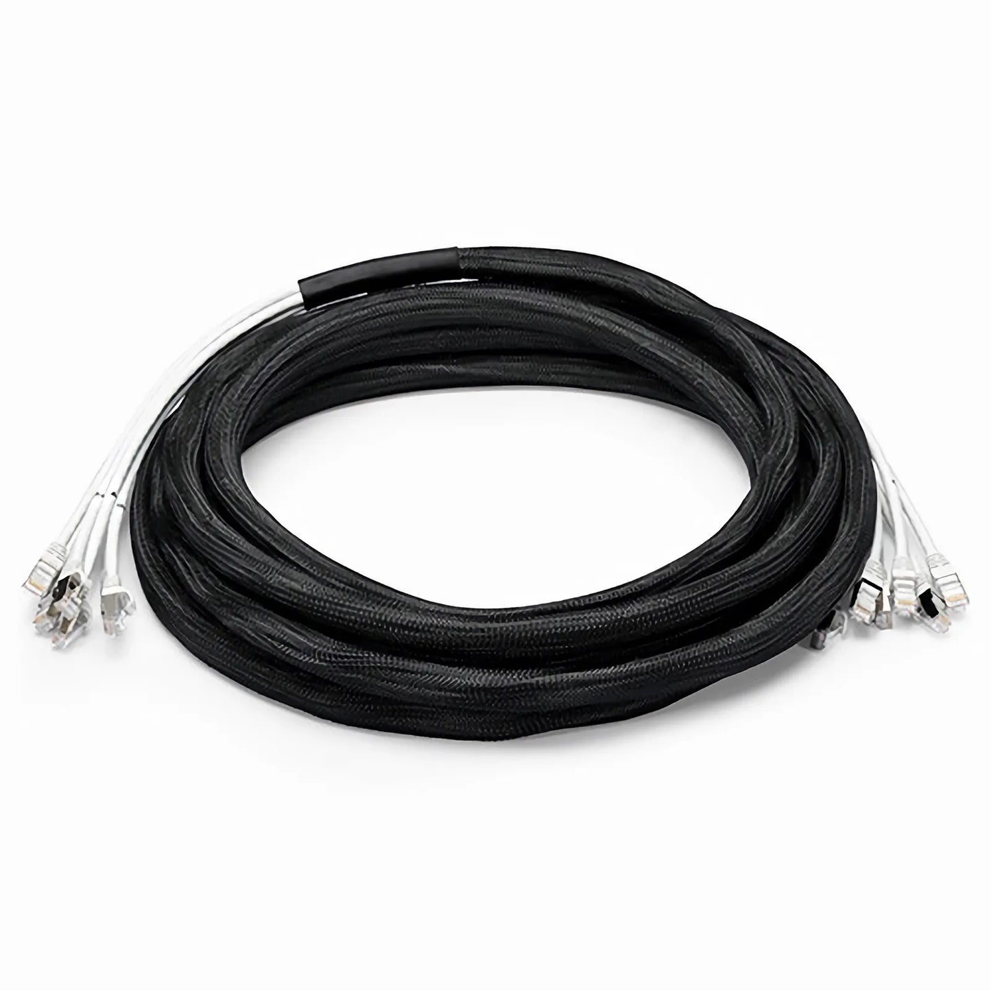 10ft (3m) 6 Plug to 6 Plug Cat6a Shielded (S/FTP) PVC CMR Pre-Terminated Copper Trunk Cable