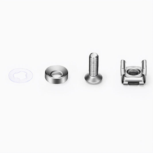 M5×16mm Model Screw and Nut, Nickel-plated, Silver, 50pcs/Pack
