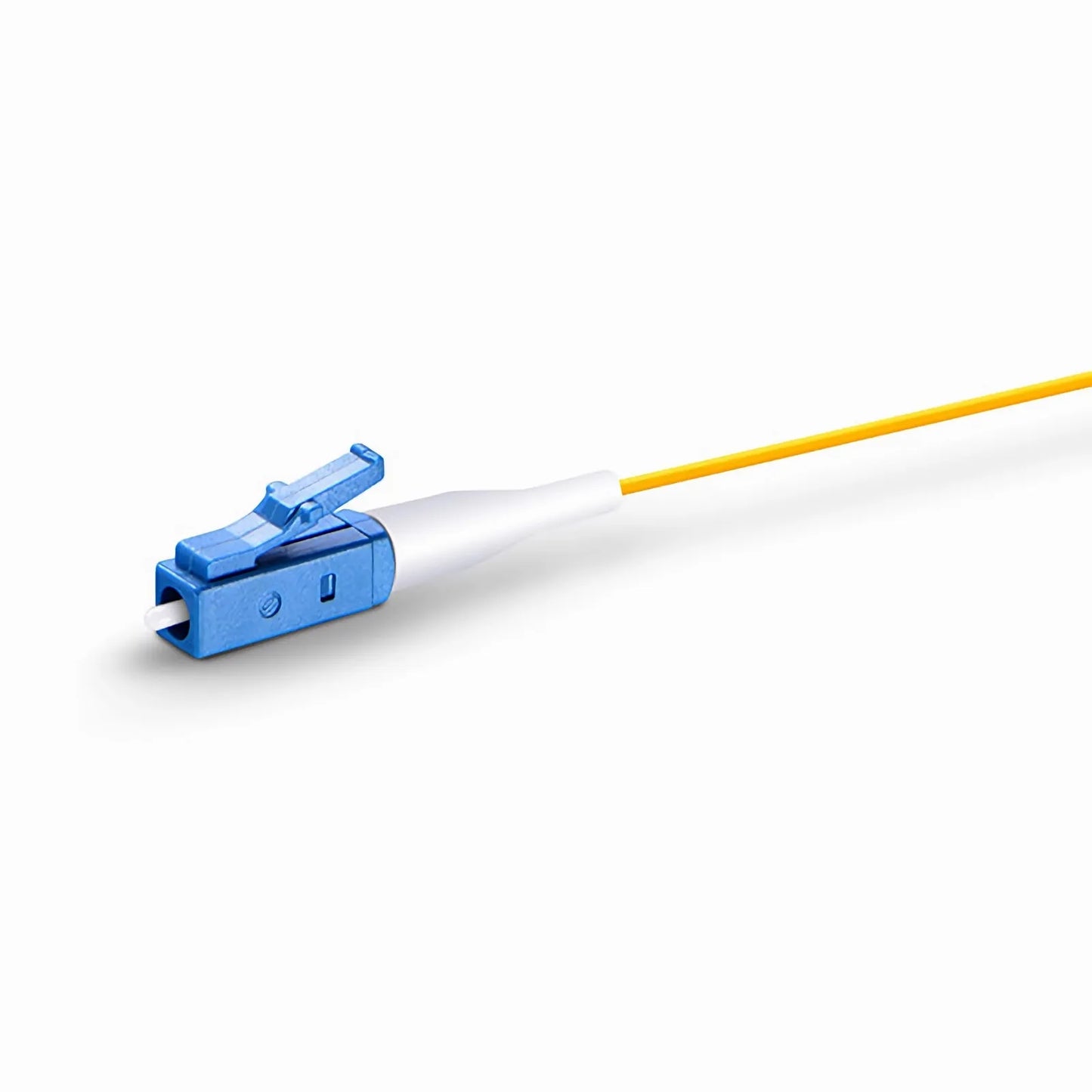 1m (3ft) Fiber Pigtail, LC UPC to Unterminated, Simplex, OS2 Single Mode, PVC (Unrated), 0.9mm, Yellow