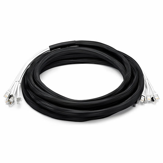33ft (10m) 6 Plug to 6 Plug Cat6a Shielded (S/FTP) PVC CMR Pre-Terminated Copper Trunk Cable