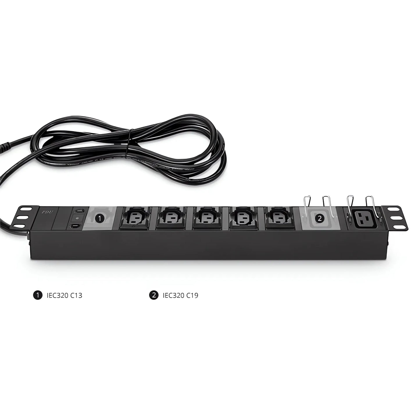 1.92kW Single-Phase 16A/120V Basic Rack PDU, 6 x C13 & 2 x C19 Outlets, IEC320 C20 Plug, 10ft Cord, 1U Rack-Mount