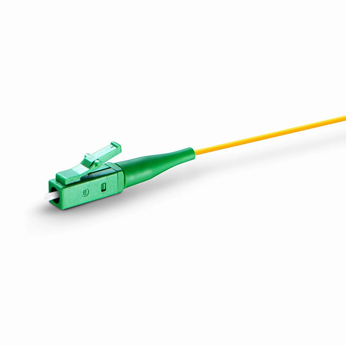 1m (3ft) Fiber Pigtail, LC UPC to Unterminated, Simplex, OM3 Multimode, PVC (Unrated), 0.9mm, Aqua
