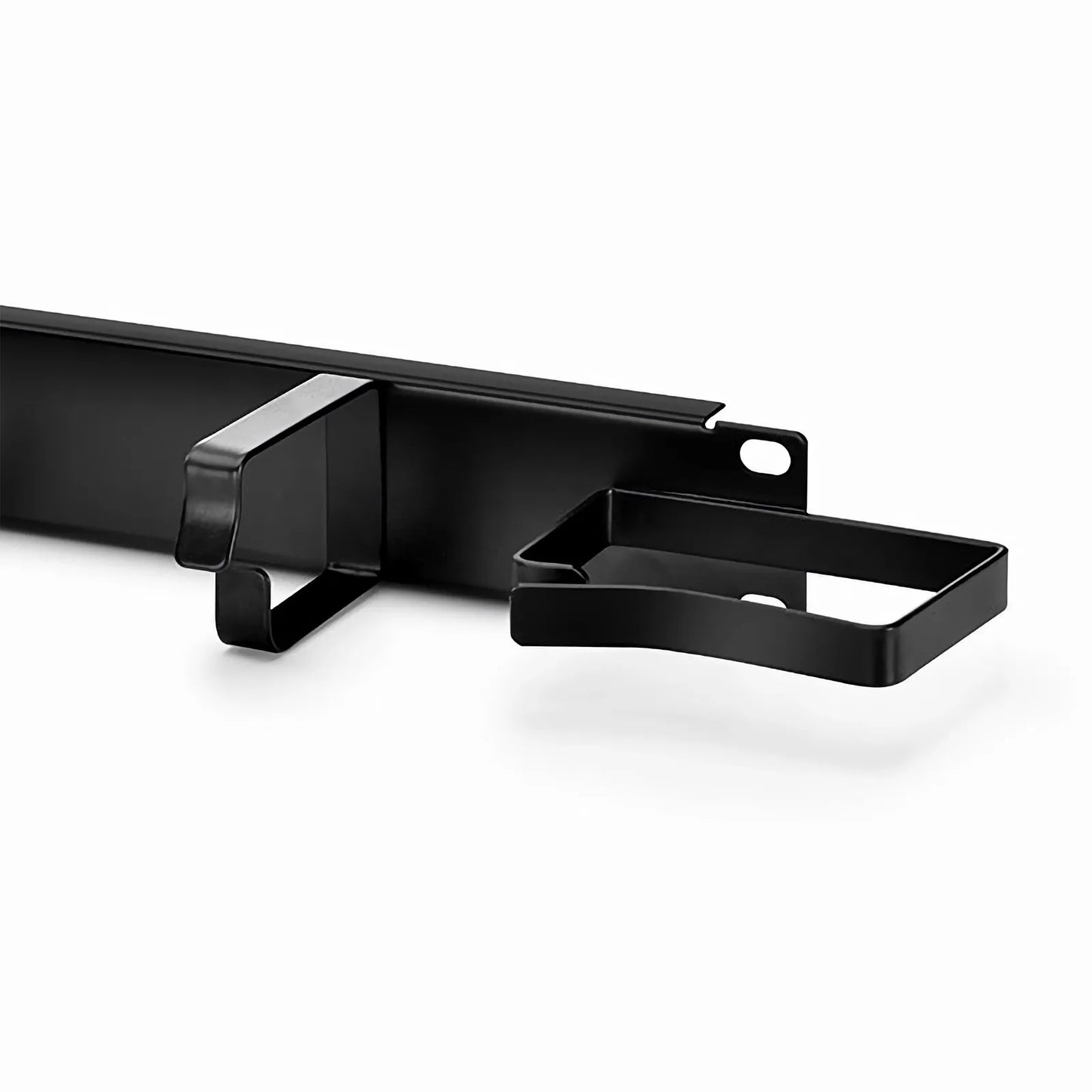 Horizontal Single Sided Manager, 1RU, D-Rings & Side Rings, 3.46 in. Depth
