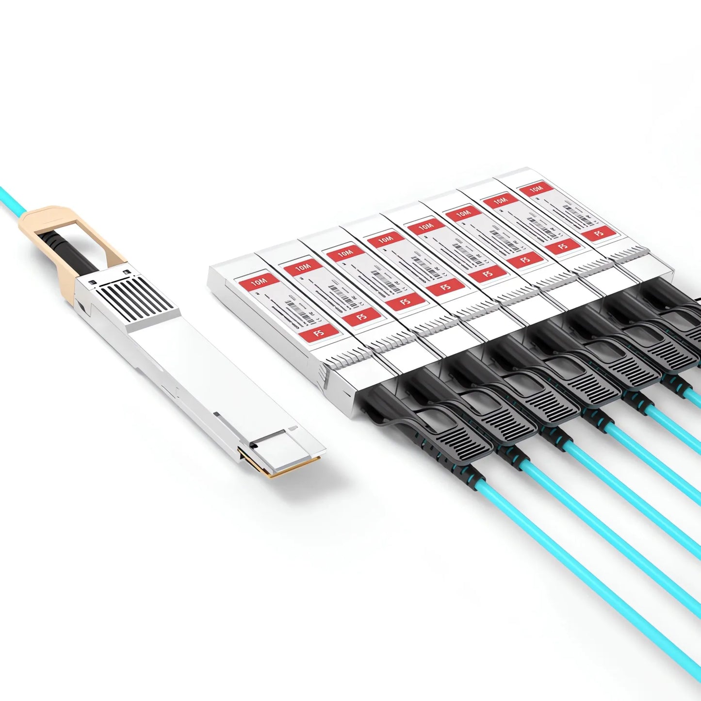10m (33ft) Arista Networks Compatible 200G QSFP-DD 8 x 25G NRZ to 8 x 25G SFP28 25G NRZ Active Optical Breakout Cable