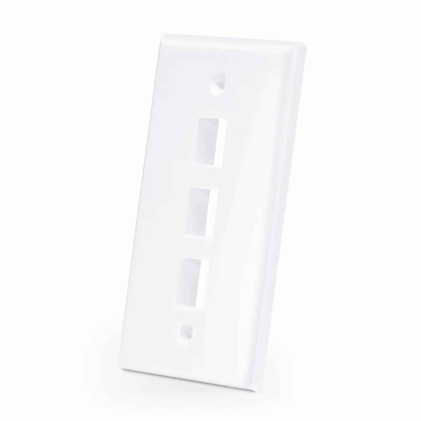Three Ports Keystone Single Gang Wall Plate