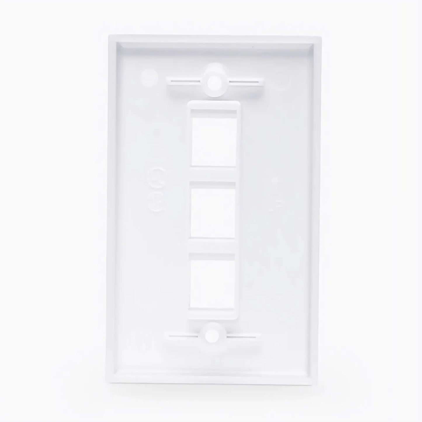 Three Ports Keystone Single Gang Wall Plate