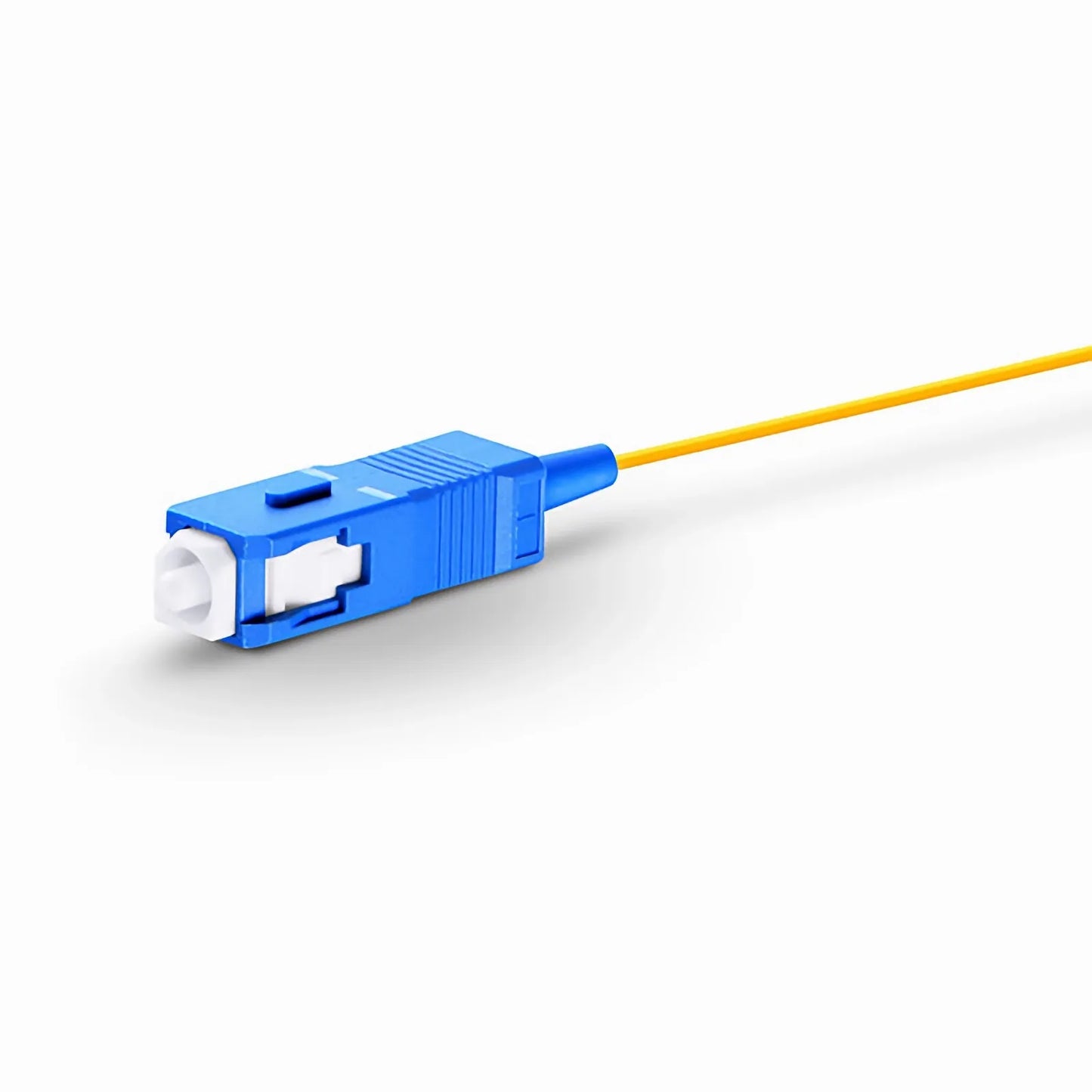2m (7ft) Fiber Pigtail, SC UPC to Unterminated, Simplex, OS2 Single Mode, PVC (Unrated), 0.9mm, Yellow