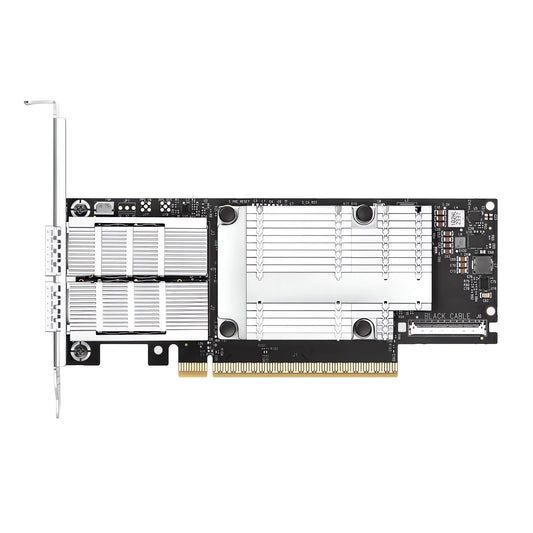 NVIDIA Mellanox MCX755106AS-HEAT ConnectX®-7 InfiniBand & Ethernet Adapter Card 200GbE/NDR200, Dual-Port QSFP112, PCIe 5.0 x16, with x16 PCIe Extension Option, Secure Boot, Tall&Short Bracket