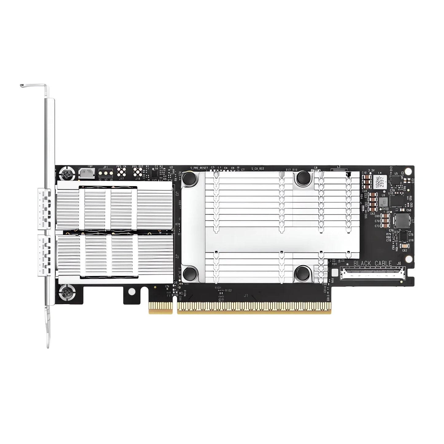 NVIDIA Mellanox MCX755106AS-HEAT ConnectX®-7 InfiniBand & Ethernet Adapter Card 200GbE/NDR200, Dual-Port QSFP112, PCIe 5.0 x16, with x16 PCIe Extension Option, Secure Boot, Tall&Short Bracket