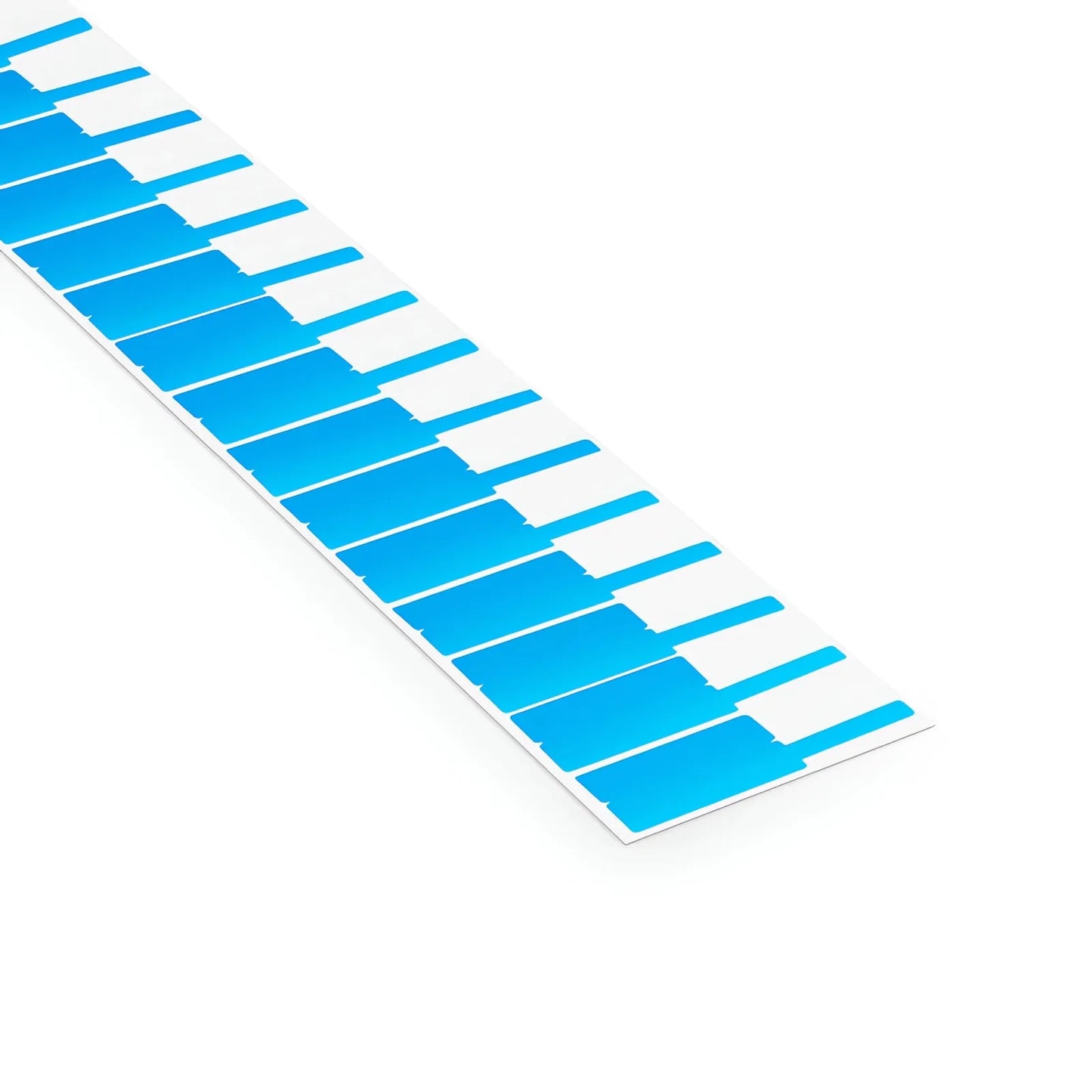 1.02in.W x 3.31in.L Printable P-Flag Label, PET, Reel, Blue, 500Labels/Roll