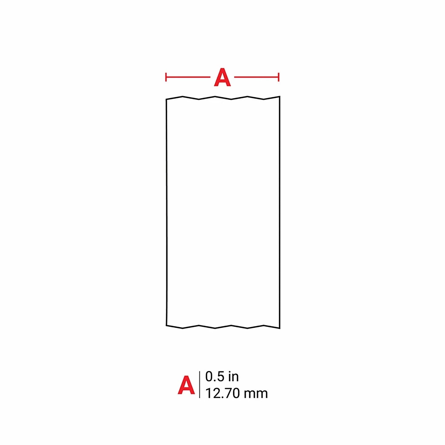 0.5in.Wx 252in.L Panel Labels with Ribbon for M210 and M211 Printers, Black on White