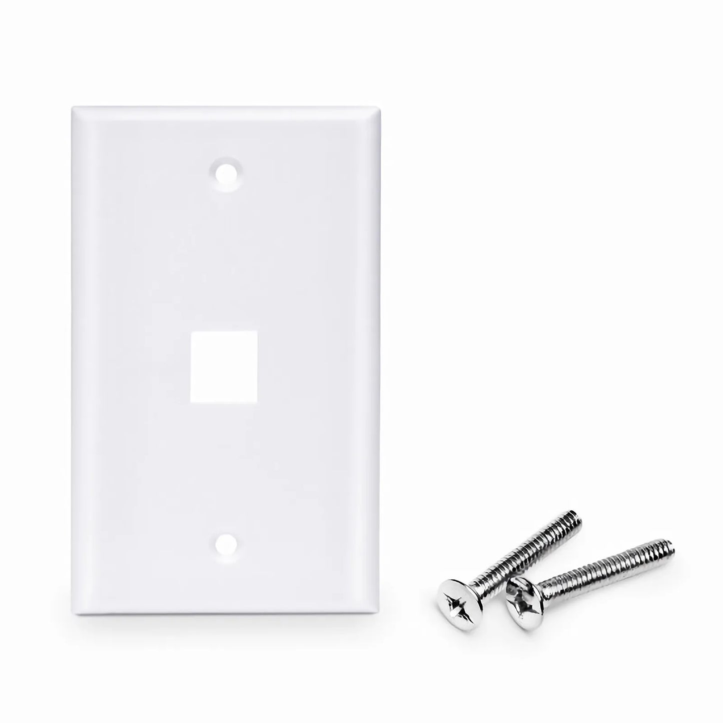One Port Keystone Single Gang Wall Plate