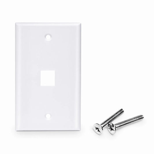 One Port Keystone Single Gang Wall Plate