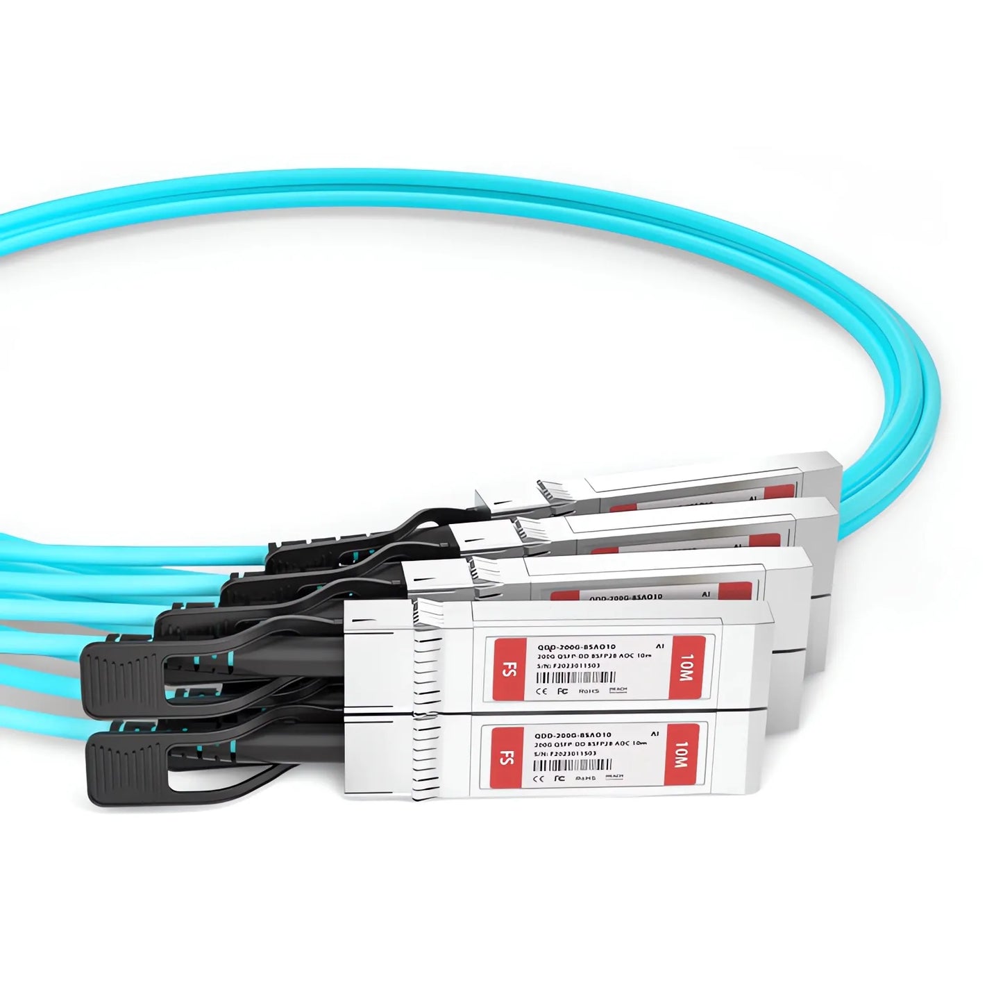 10m (33ft) Arista Networks Compatible 200G QSFP-DD 8 x 25G NRZ to 8 x 25G SFP28 25G NRZ Active Optical Breakout Cable