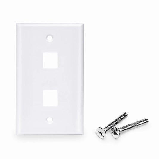 Two Ports Keystone Single Gang Wall Plate