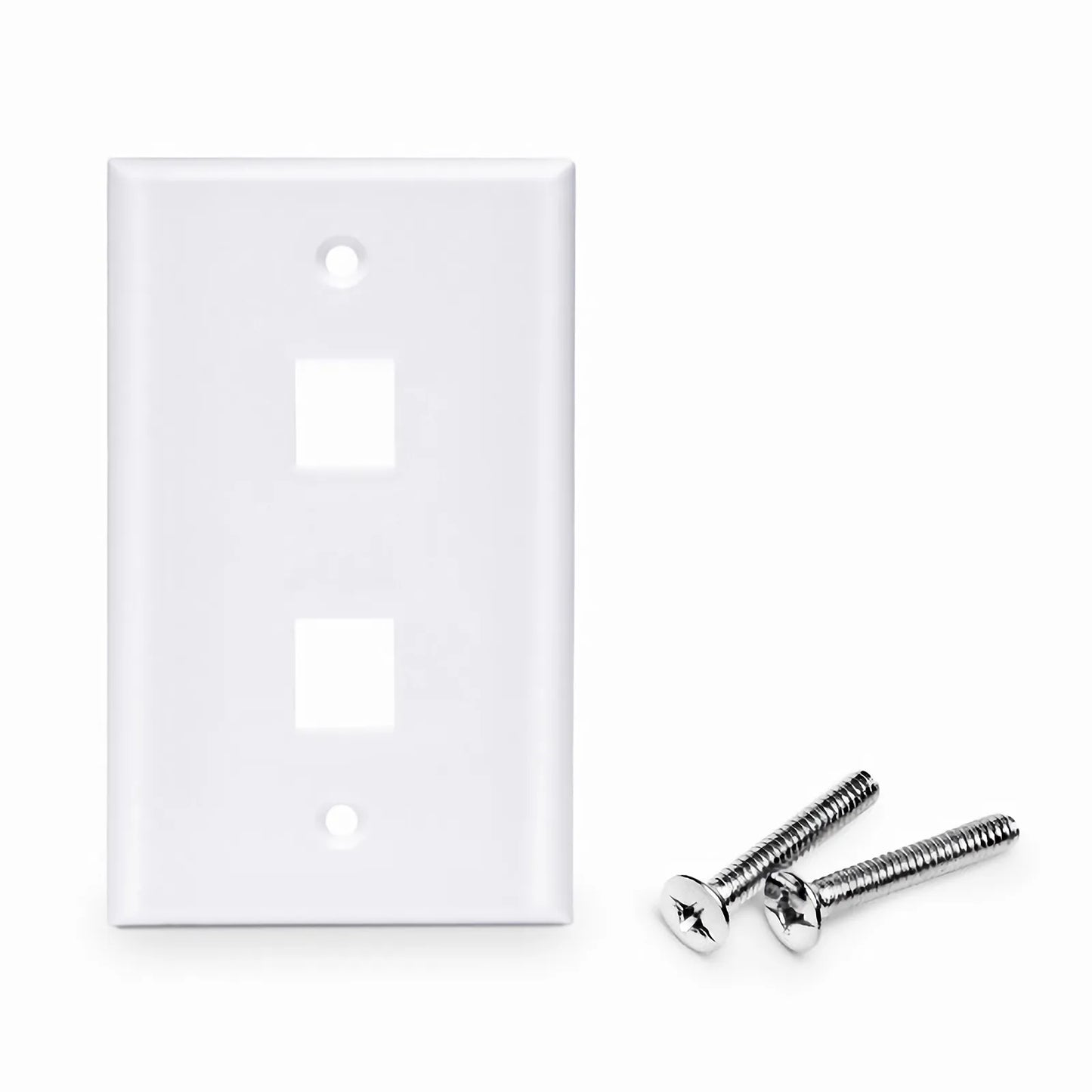 Two Ports Keystone Single Gang Wall Plate