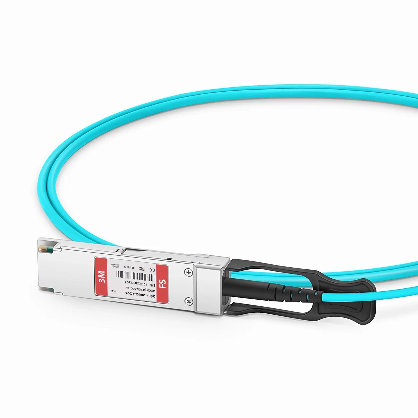 3m (10ft) 200G QSFP56 4 x 50G PAM4 Ethernet Active Optical Cable for FS Switches