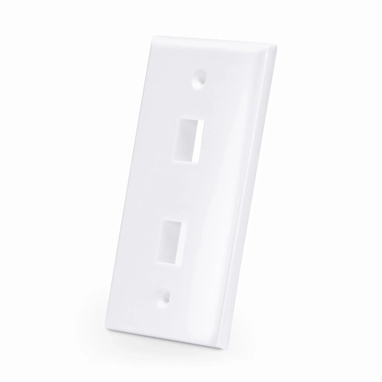 Two Ports Keystone Single Gang Wall Plate