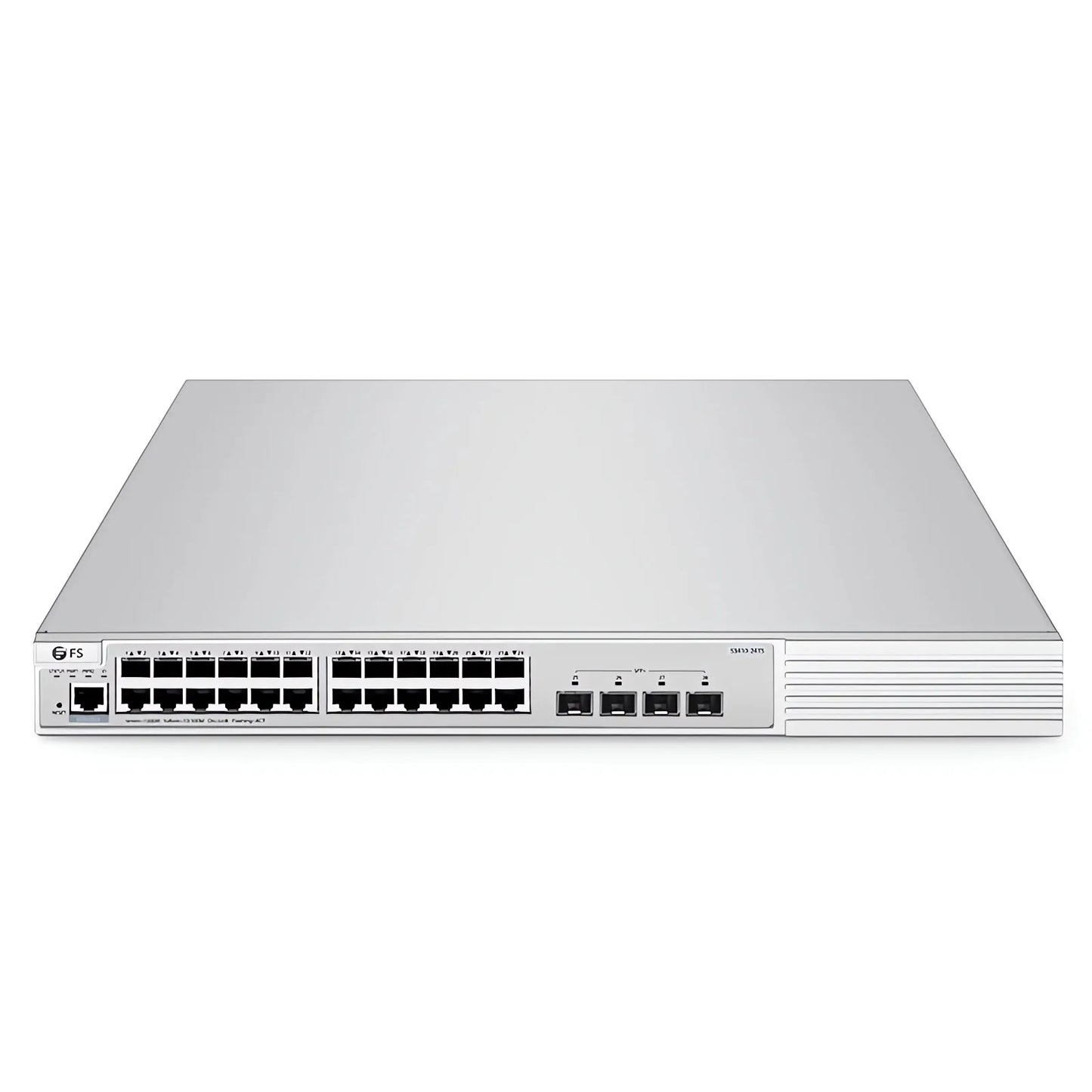 S3410-24TS, 24-Port Gigabit Ethernet L2+ Switch, 24 x Gigabit RJ45, with 4 x 10Gb SFP+ Uplinks, PicOS®, Support MLAG, Broadcom Chip