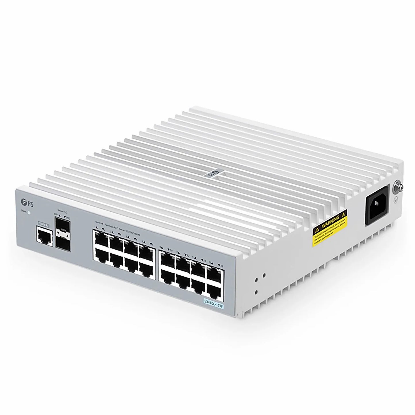 S3410C-16TF, 16-Port Gigabit Ethernet L2+ Switch, 16 x 1Gb RJ45, with 2 x 1Gb SFP Uplinks, PicOS®, Support MLAG, Broadcom Chip, Fanless