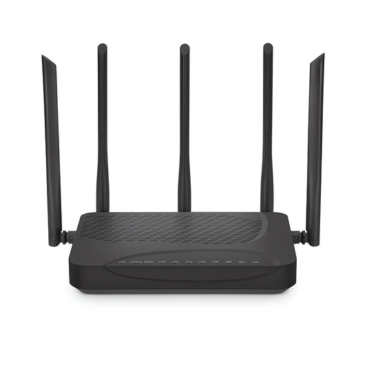 ONU1930-4GV-W, XGPON HGU ONU with 1 x PON, 4 x GE, 1 x POTS, 1 x USB, and 5 x External Dual Band Antennas (3000M WiFi 4/5/6)
