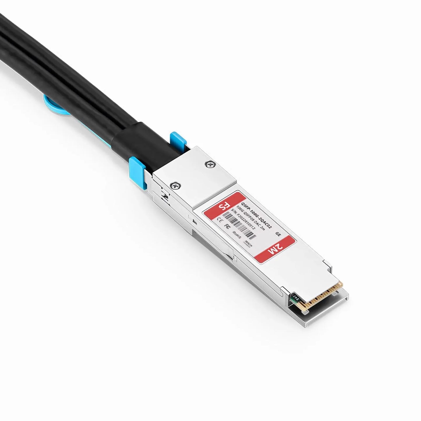 2m (7ft) Generic Compatible 100G QSFP28 4 x 25G NRZ to 2 x 50G QSFP28 2 x 25G NRZ Active Direct Attach Copper Breakout Cable