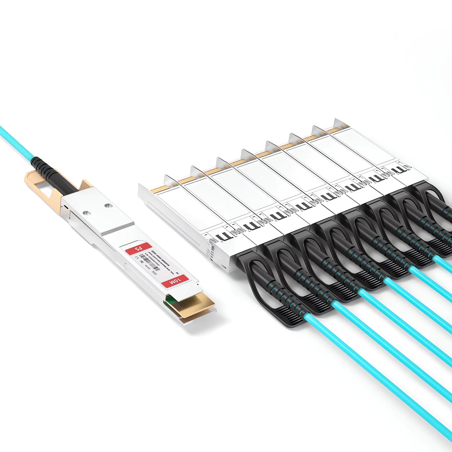 10m (33ft) Arista Networks Compatible 200G QSFP-DD 8 x 25G NRZ to 8 x 25G SFP28 25G NRZ Active Optical Breakout Cable