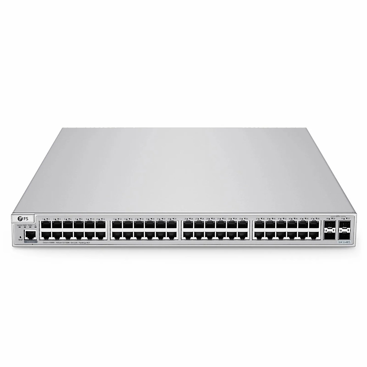 S3410-48TS, 48-Port Gigabit Ethernet L2+ Switch, 48 x Gigabit RJ45, with 4 x 10Gb SFP+ Uplinks, PicOS®, Support MLAG, Broadcom Chip