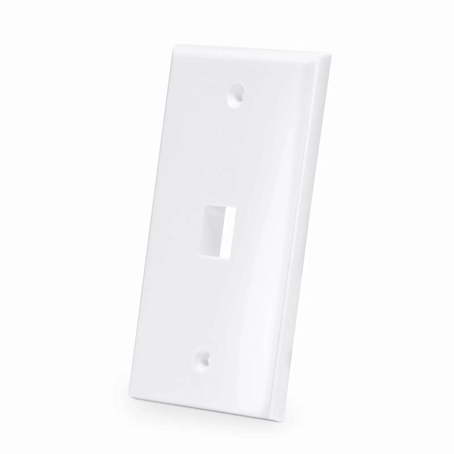 One Port Keystone Single Gang Wall Plate